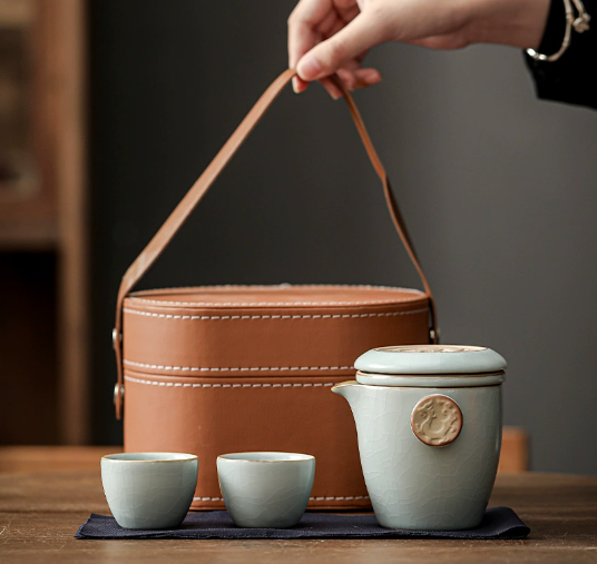 Japanese-style Travel Gongfu Tea Set, Outdoor Portable Tea Set