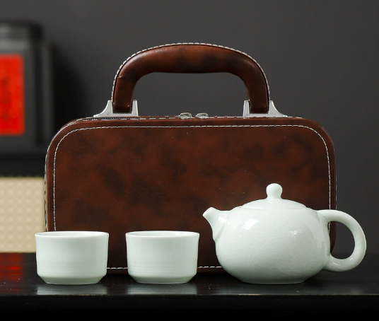 Chinese Hand-Painted White Jade High-End Tea Set - Product Image 1
